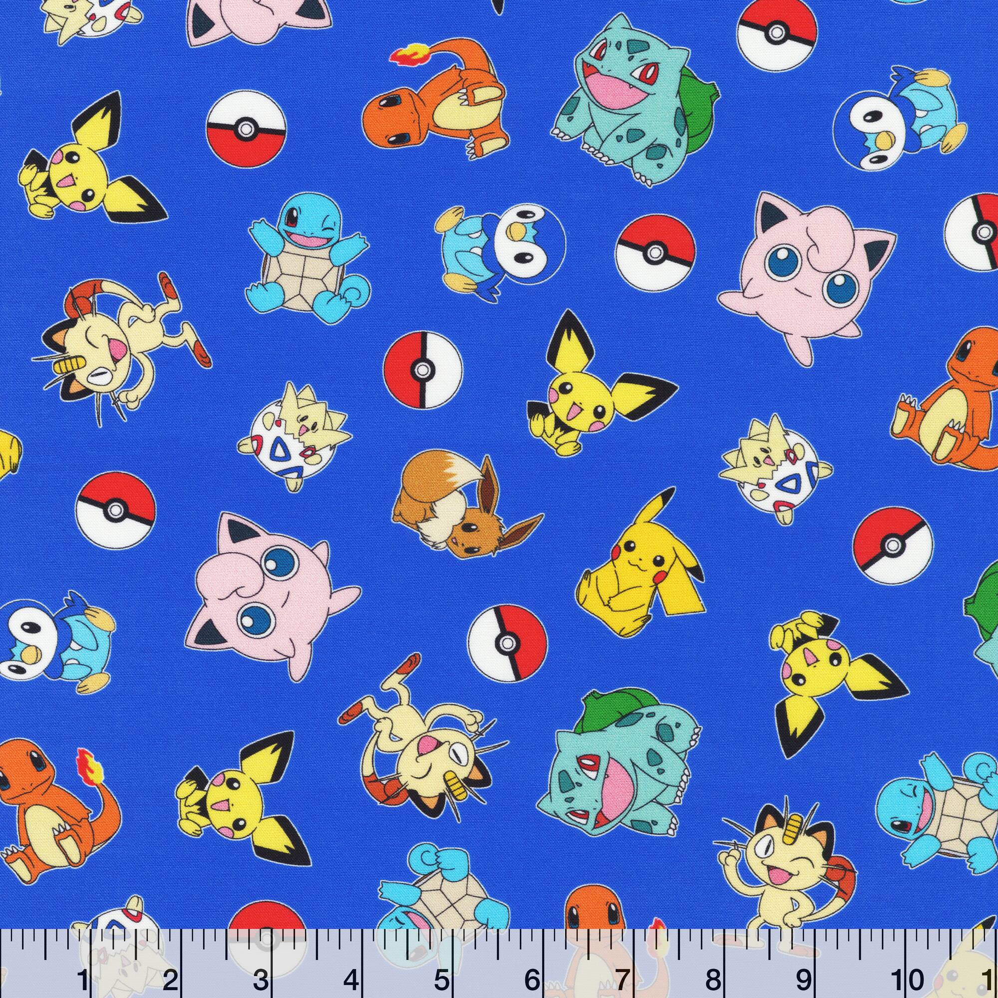 Pokémon™ Character Toss Cotton Fabric